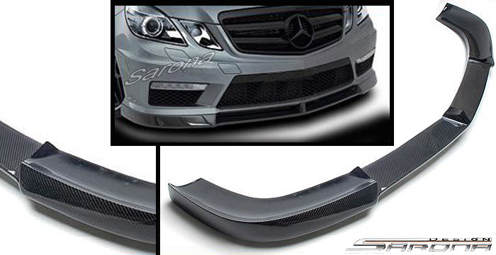 Custom Mercedes E Class  Sedan Front Add-on Lip (2010 - 2013) - $675.00 (Part #MB-034-FA)